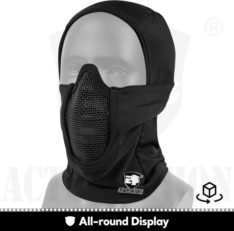 ACTIONUNION Tactical Airsoft Balaclava Mesh Mask Set - Image 3